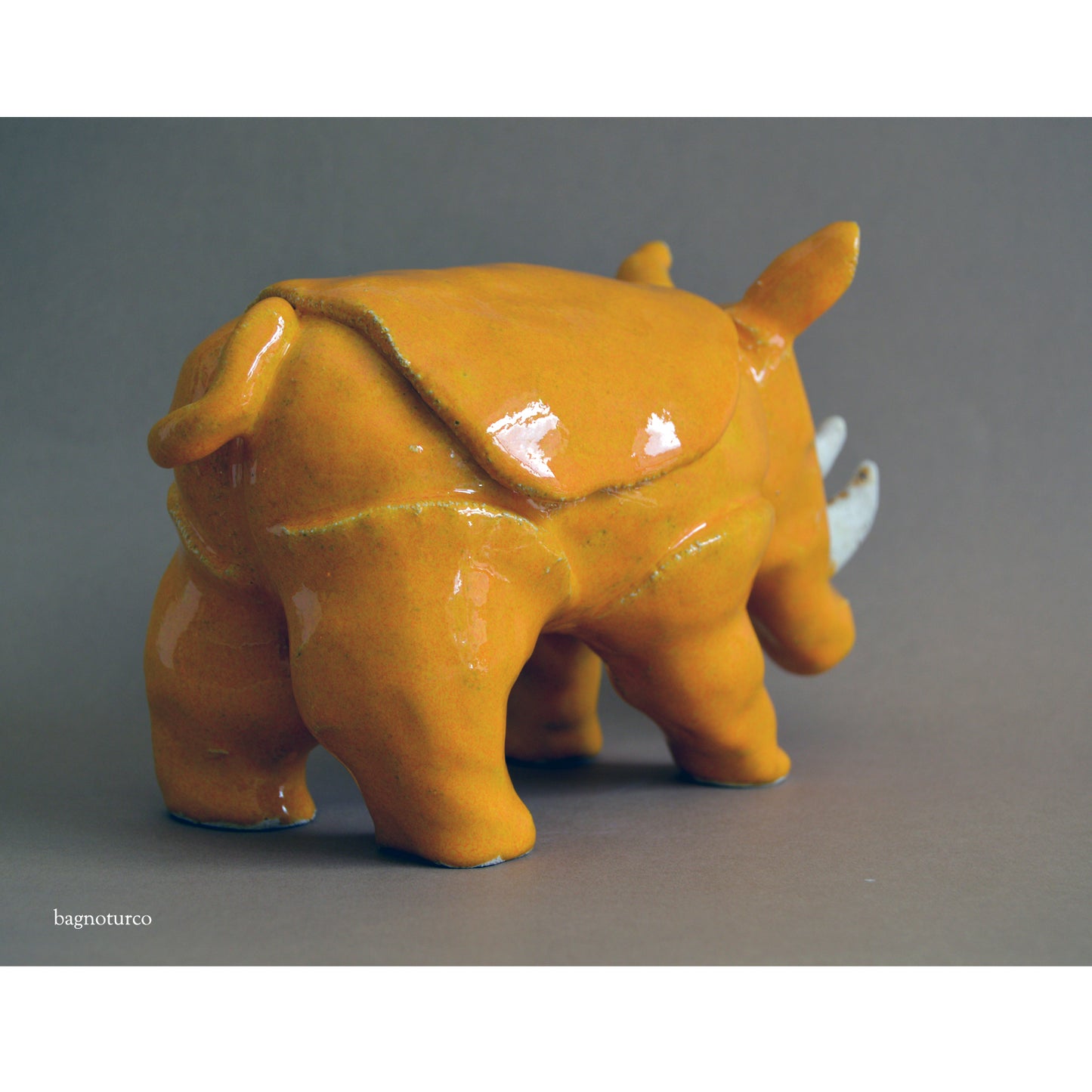 rhinoceros ceramic sculpture