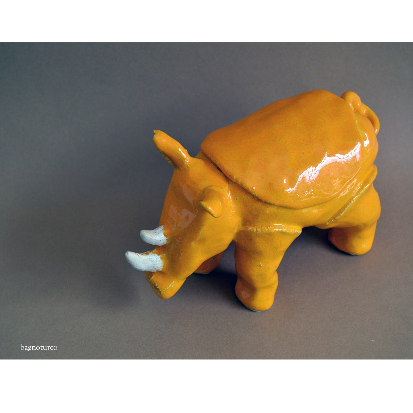 rhinoceros ceramic sculpture