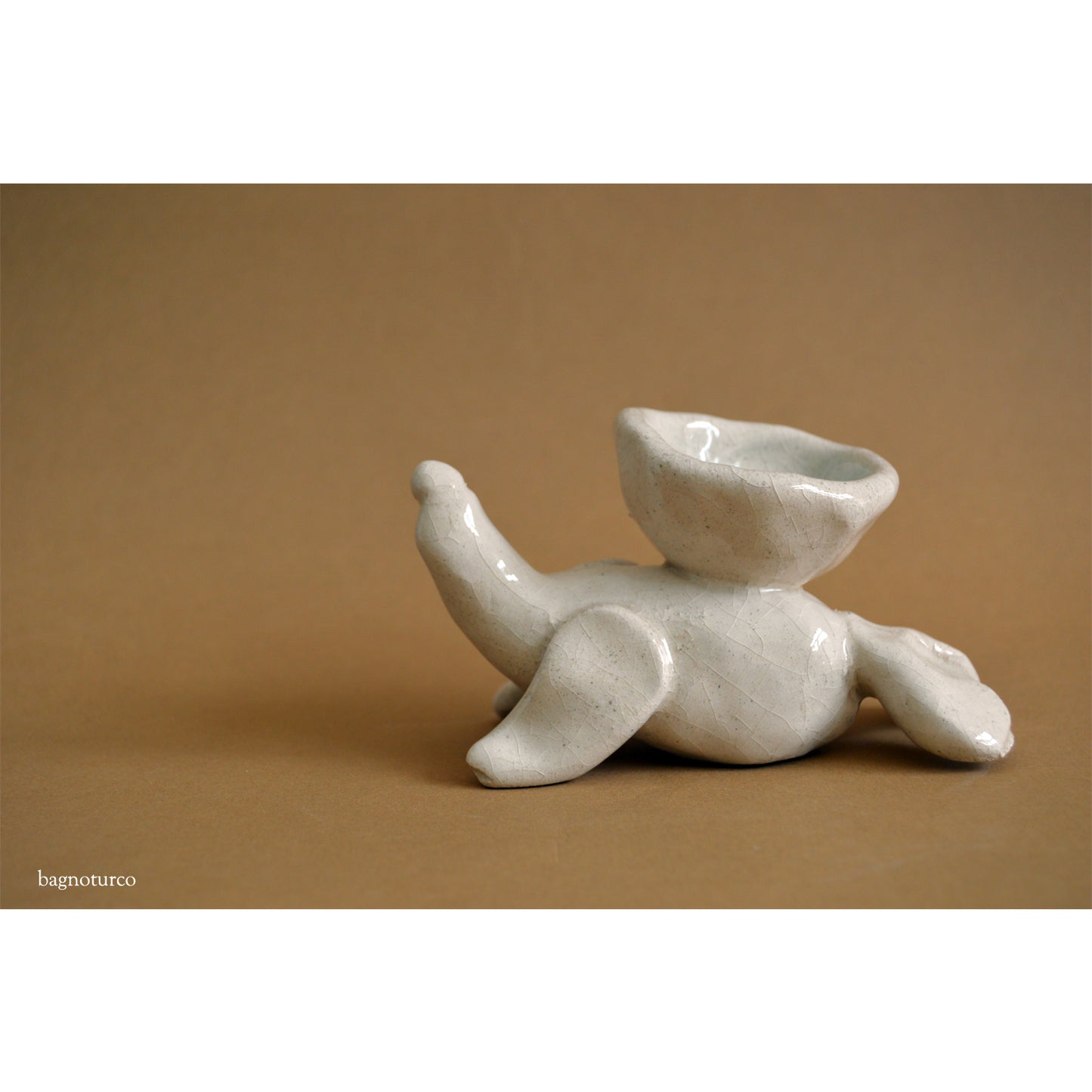seal-shaped ceramic sculpture