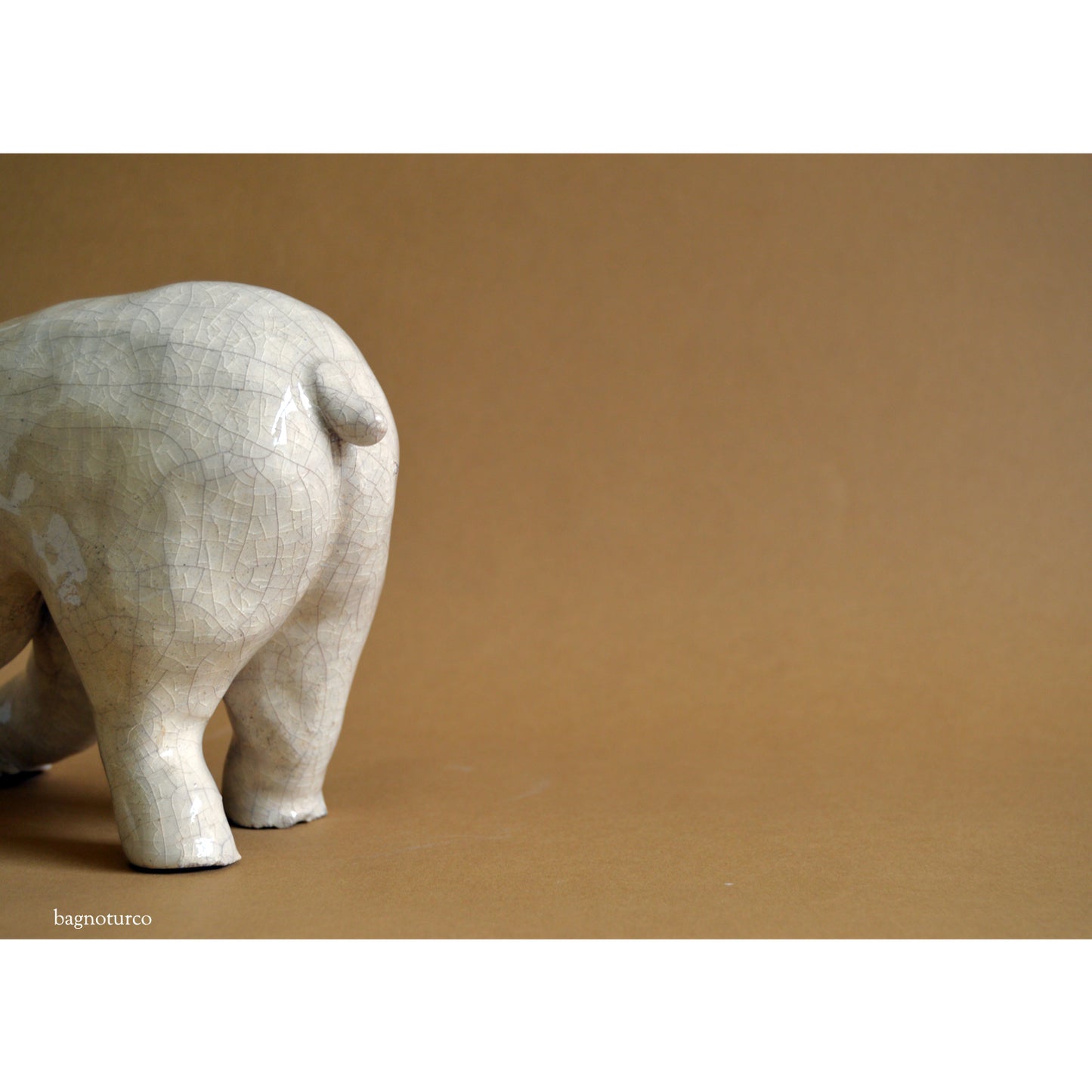 Scultura ceramica Orso Bianco